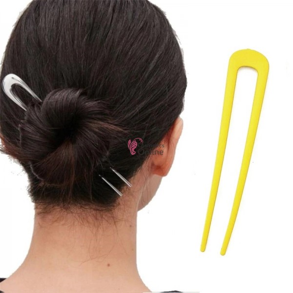 Accesoriu de par modern Japonez pentru cocuri din metal JPN00CC Galben